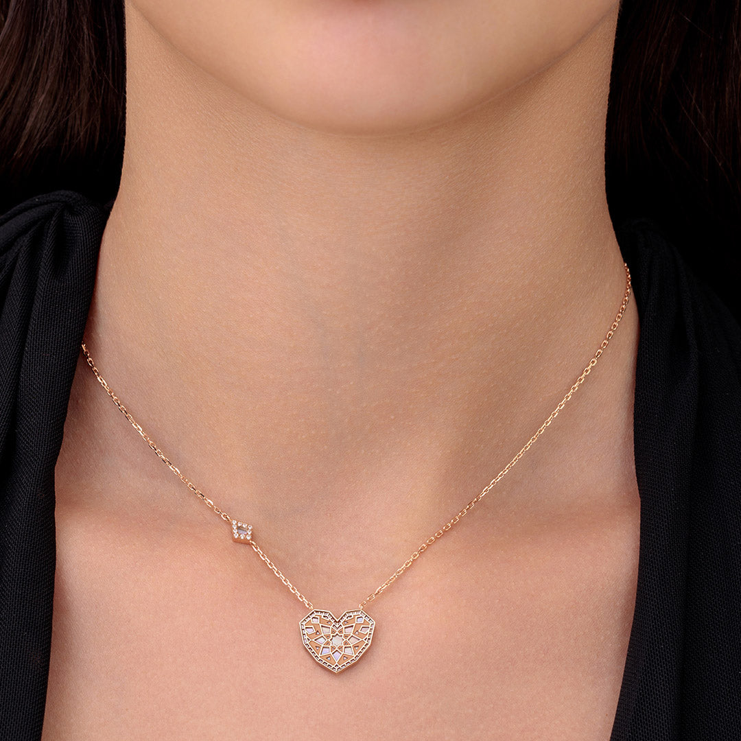 Qalb Turath Small Necklace - Samra Jewellery - Diamond Jewellery - TURATH