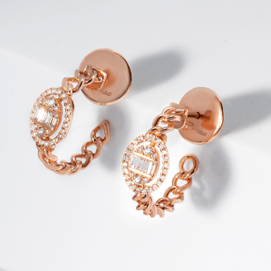 Quwa Oval Earrings - Samra Jewellery - Diamond Jewellery - QUWA