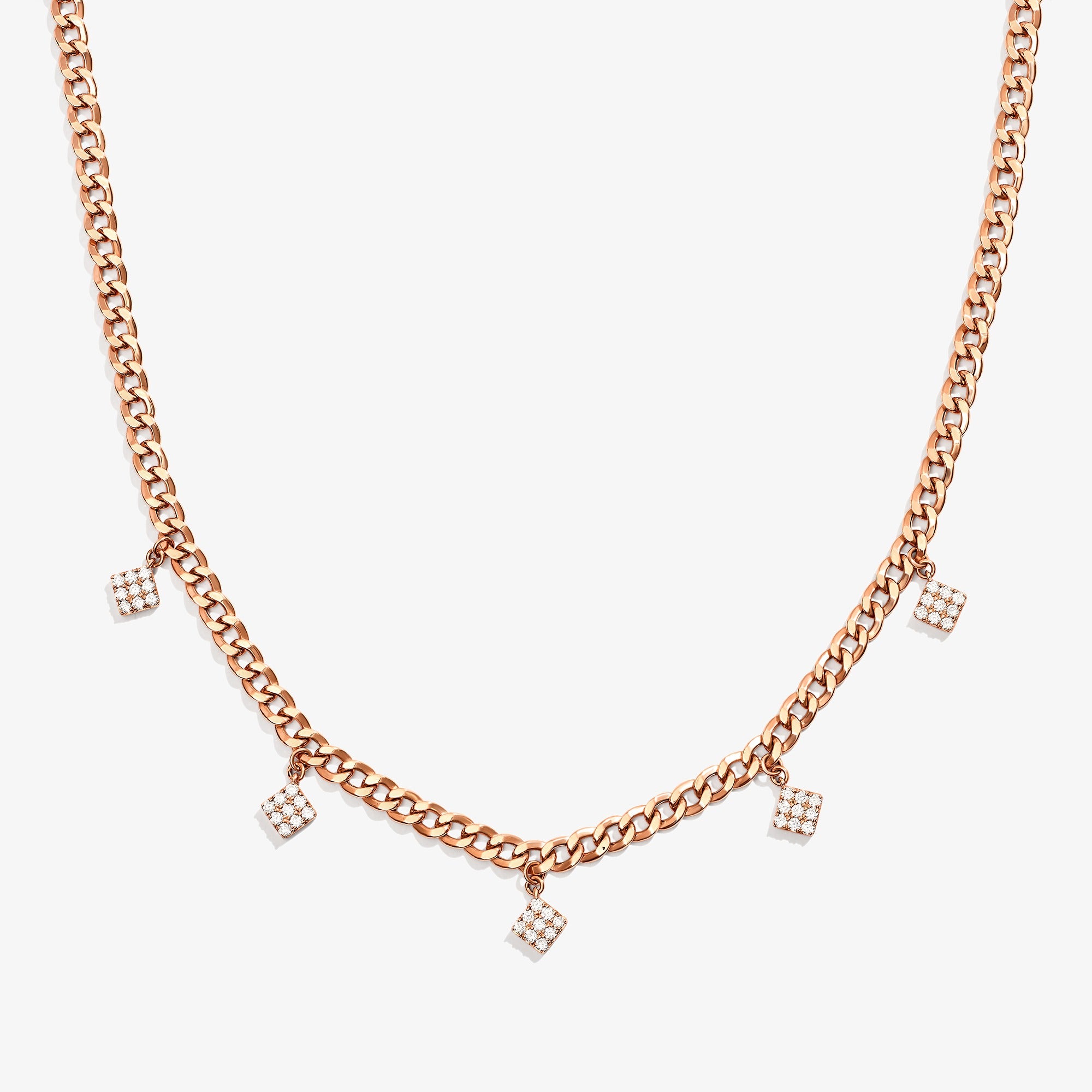 Quwa Dangling Five Square Necklace