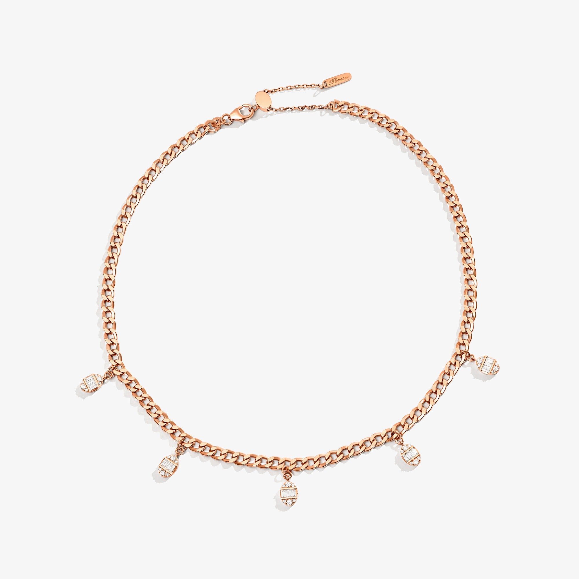 Quwa Dangling Five Oval Necklace