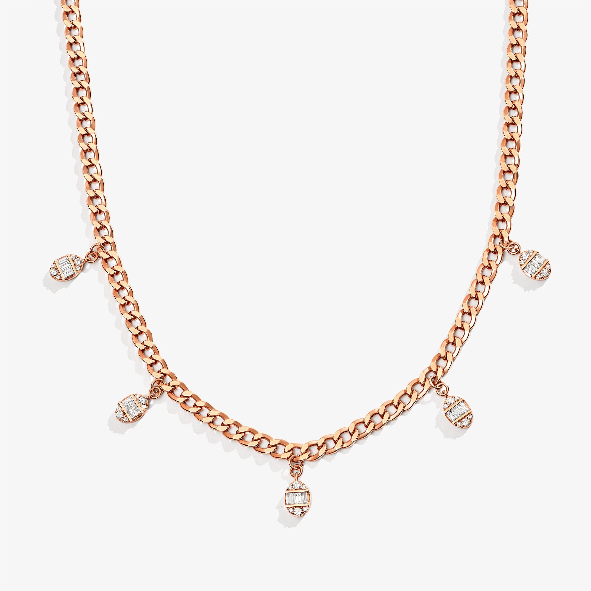 Quwa Dangling Five Oval Necklace