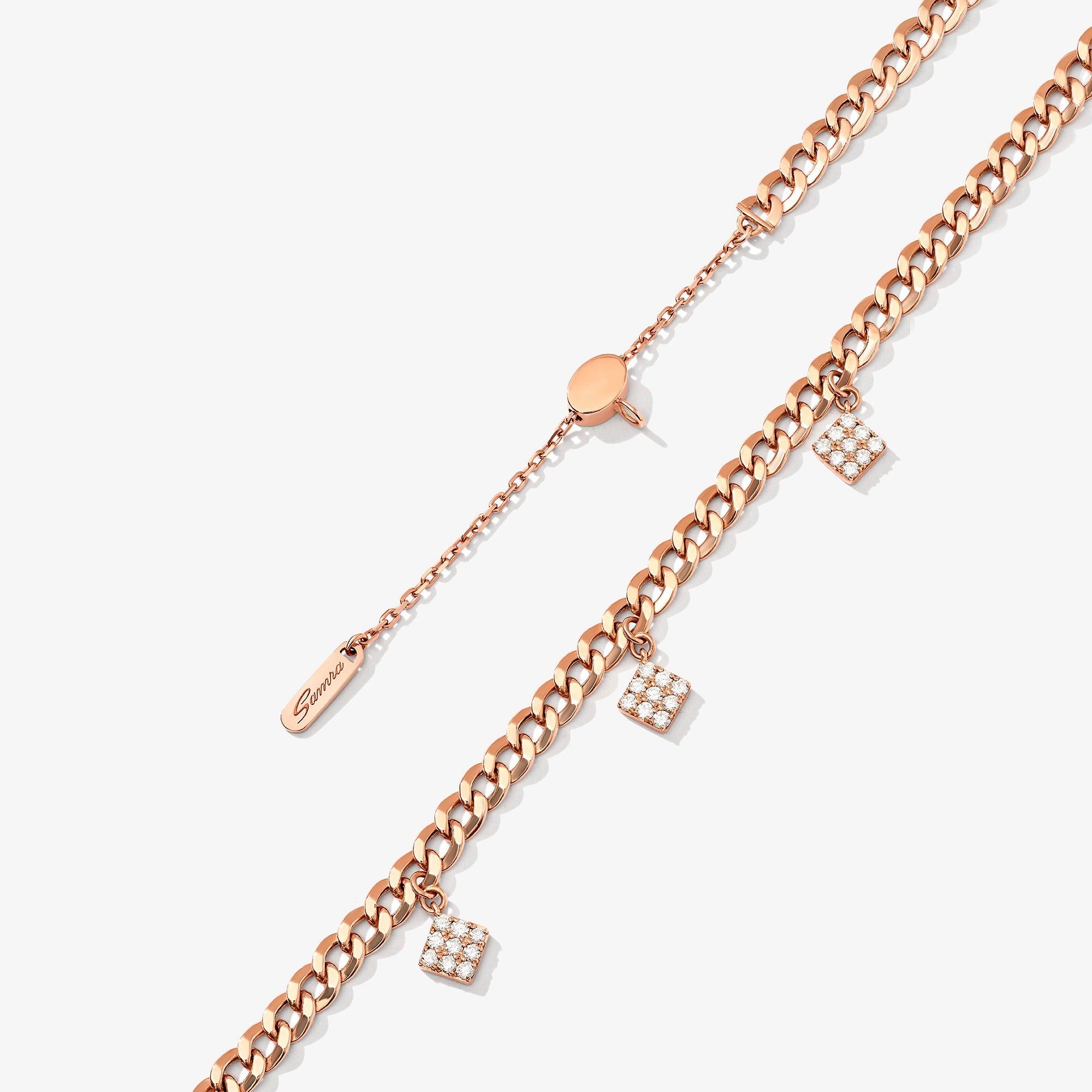 Quwa Dangling Five Square Necklace