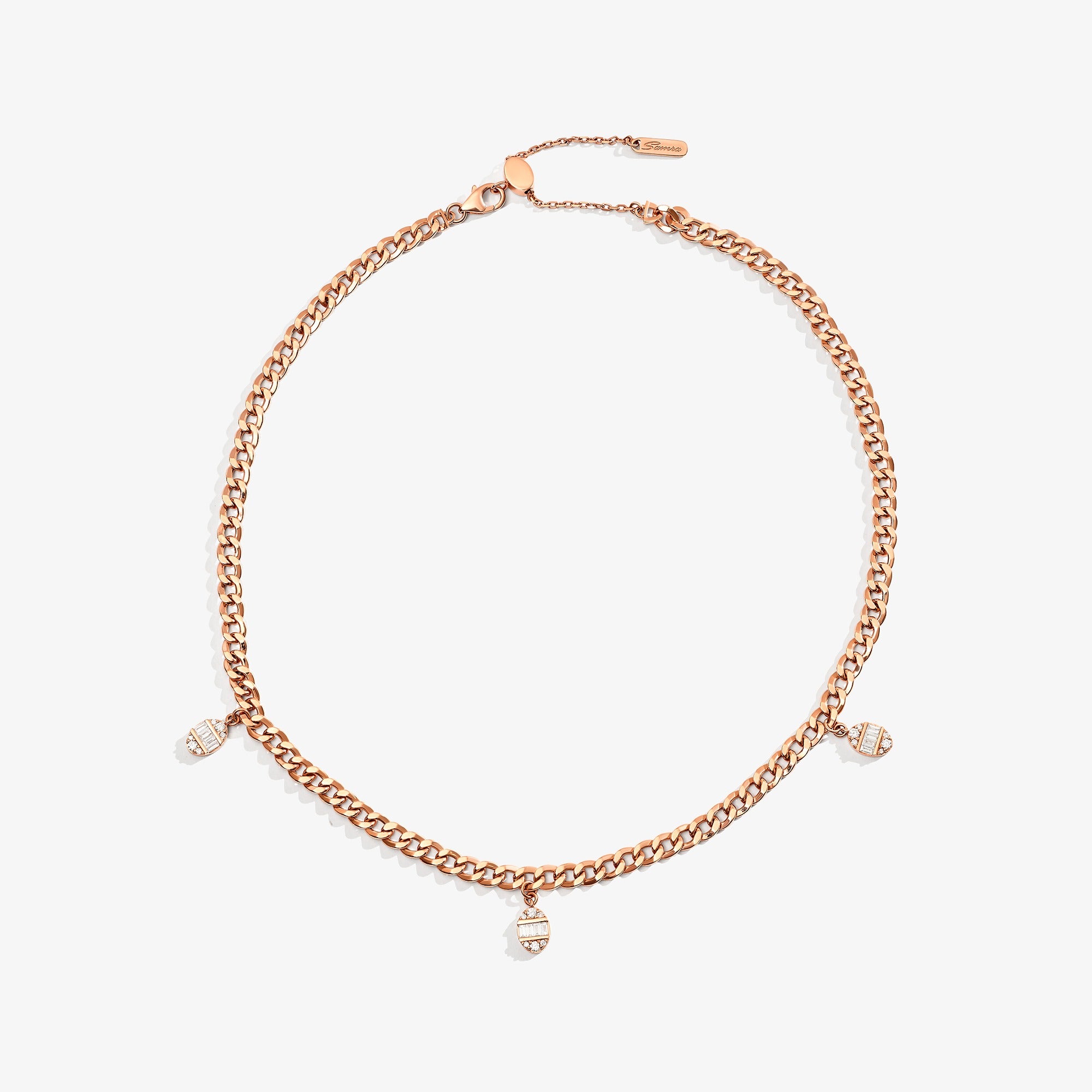 Quwa Dangling Three Oval Necklace