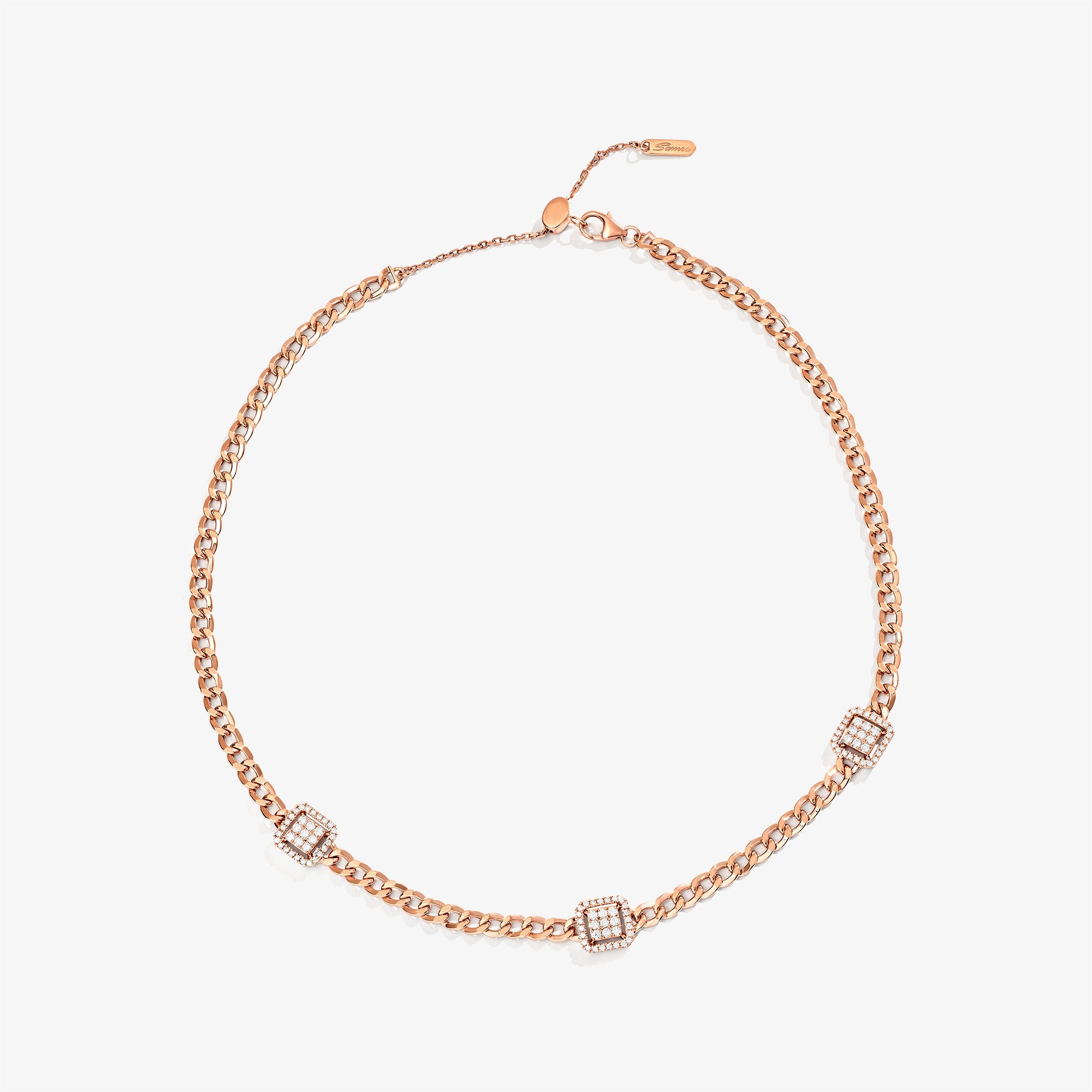 Quwa Three Square Necklace