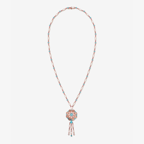 Sarh Kayan Turquoise & Mother of Pearl Sautoir Necklace - NECKLACE WOMAN by Samra Jewellery
