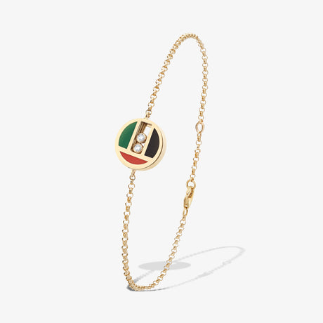 UAE Edition Round Shape Sliding Diamonds - BRACELET WOMAN by Samra Jewellery
