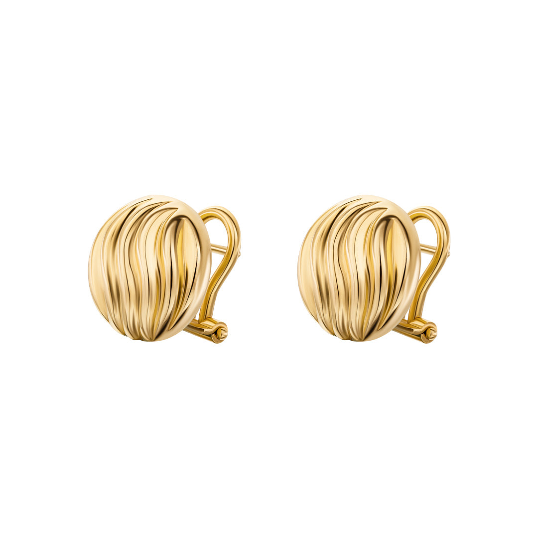 Thahab Yellow Gold Small Shell Earring - Samra Jewellery - Diamond Jewellery - THAHAB