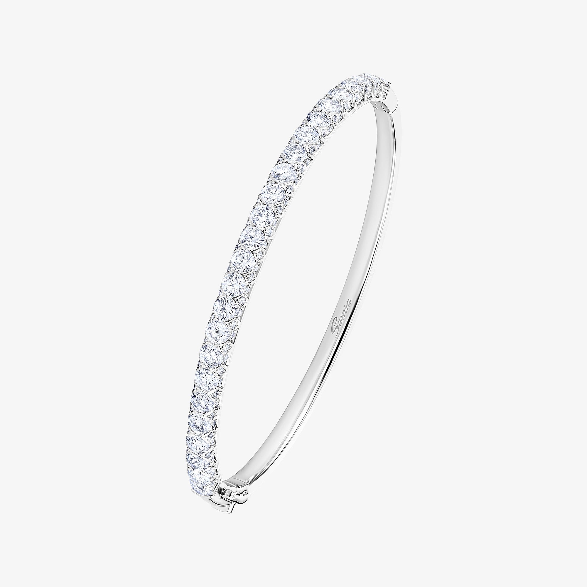 سوار فضفاض ماسي من الذهب الزهري من ثلج