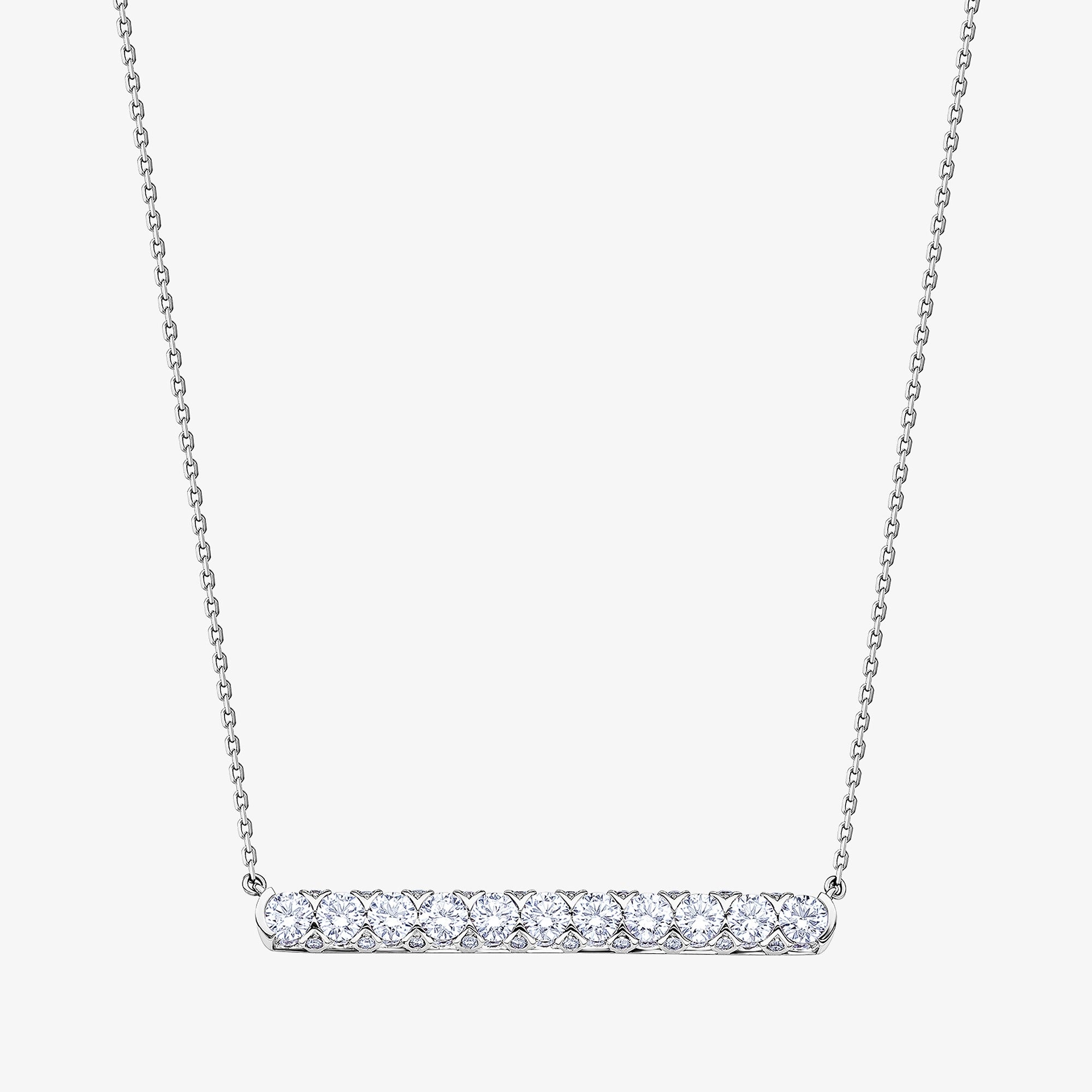 عقد ماسي من الذهب الزهري من ثلج