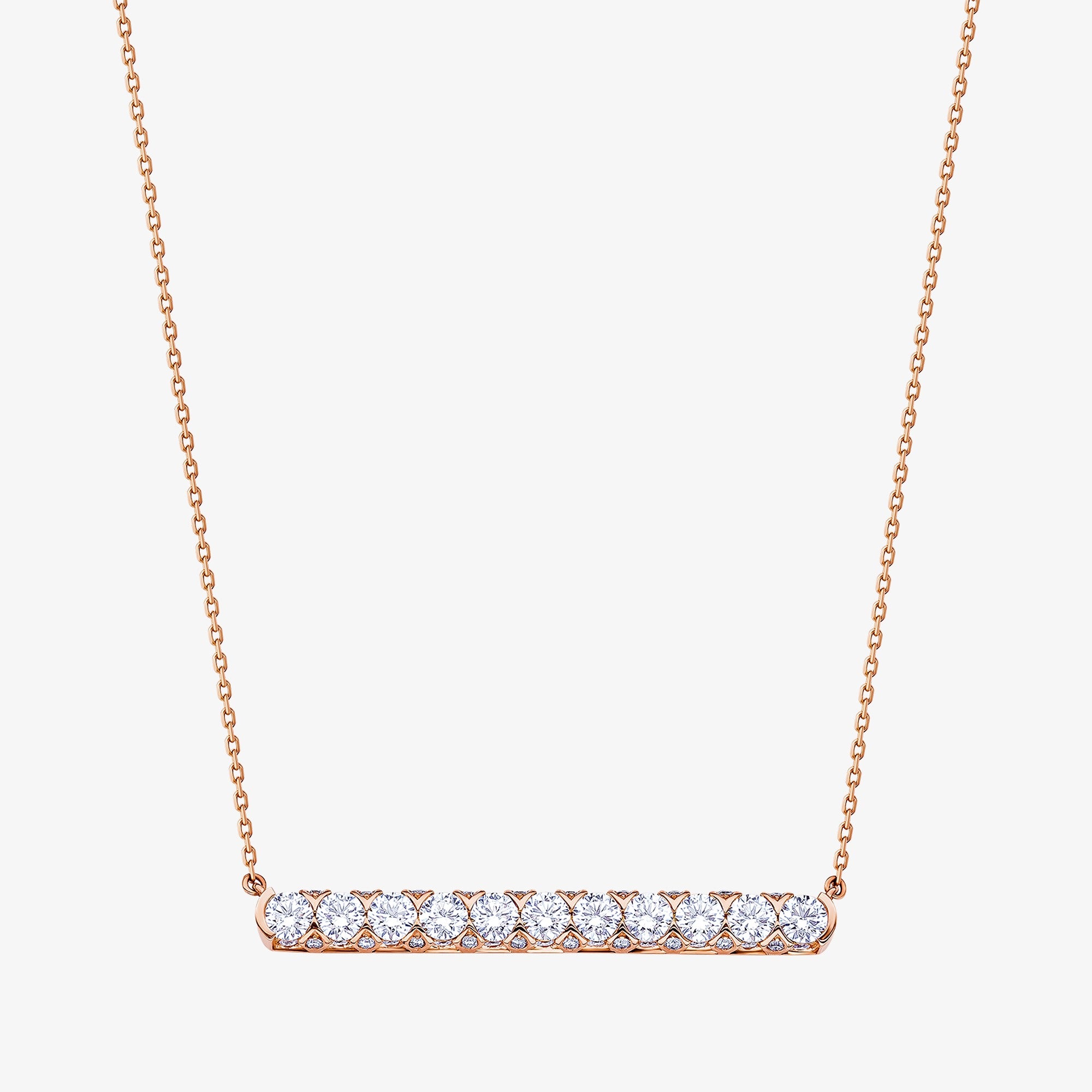 Thalj Rose Gold Diamond Necklace