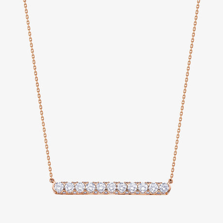 Thalj Rose Gold Diamond Necklace - NECKLACE WOMAN by Samra Jewellery