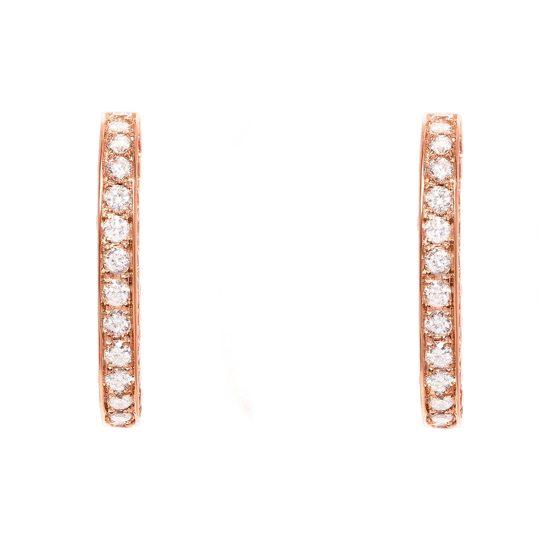 Wid Rose Gold Diamond Single Earrings - Samra Jewellery - Diamond Jewellery - WID