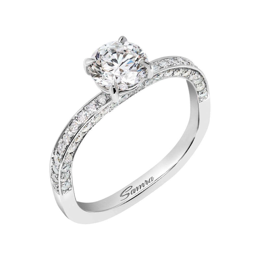 Wid White Gold 1ct Diamond Solitaire Ring - Samra Jewellery - Diamond Jewellery - WID