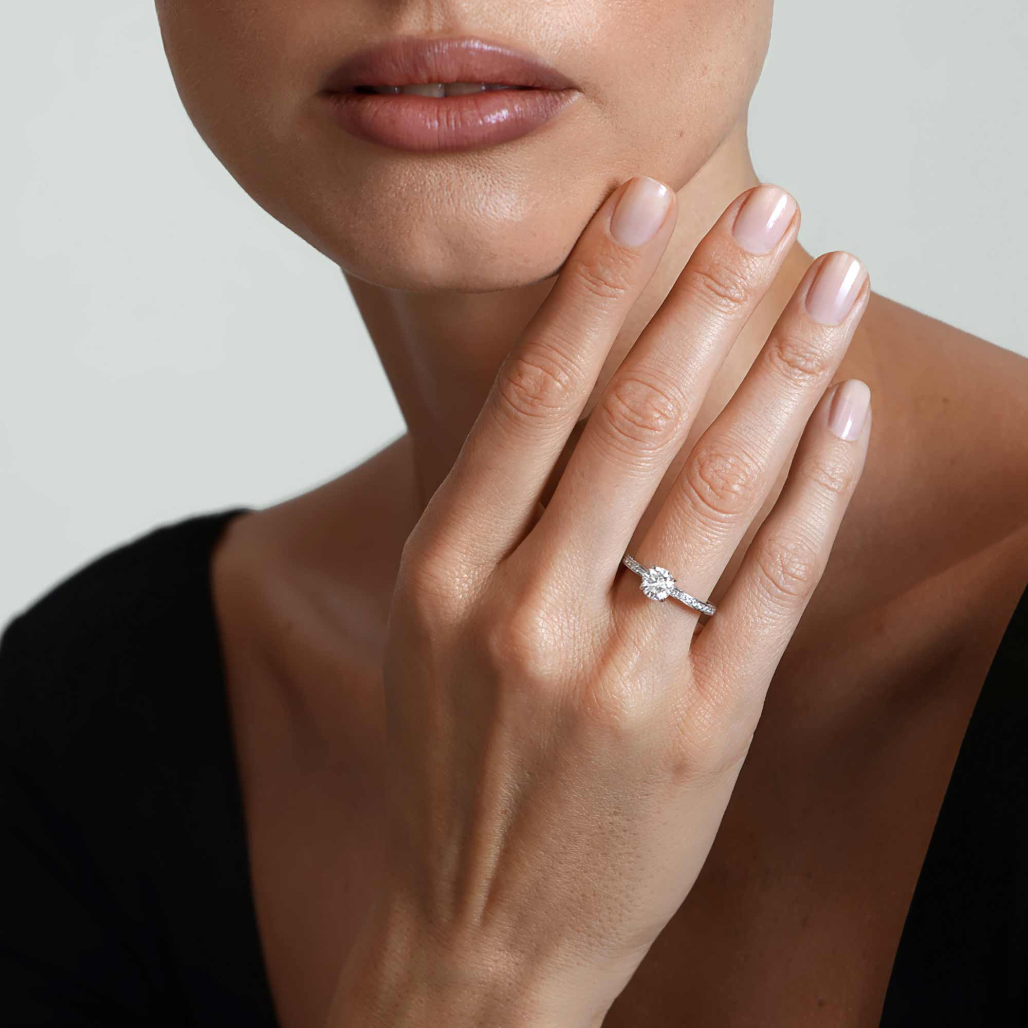 Wid White Gold 1ct Diamond Solitaire Ring