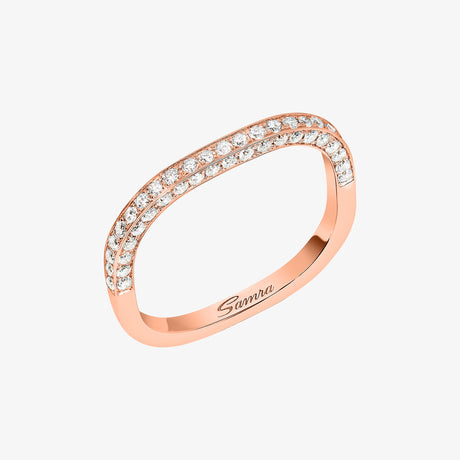 Wid Rose Gold Diamond Band - RING WOMAN by Samra Jewellery