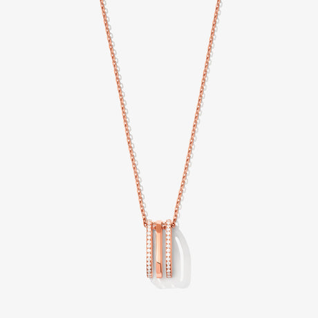 Wid Rose Gold Diamond Large Necklace - NECKLACE WOMAN by Samra Jewellery