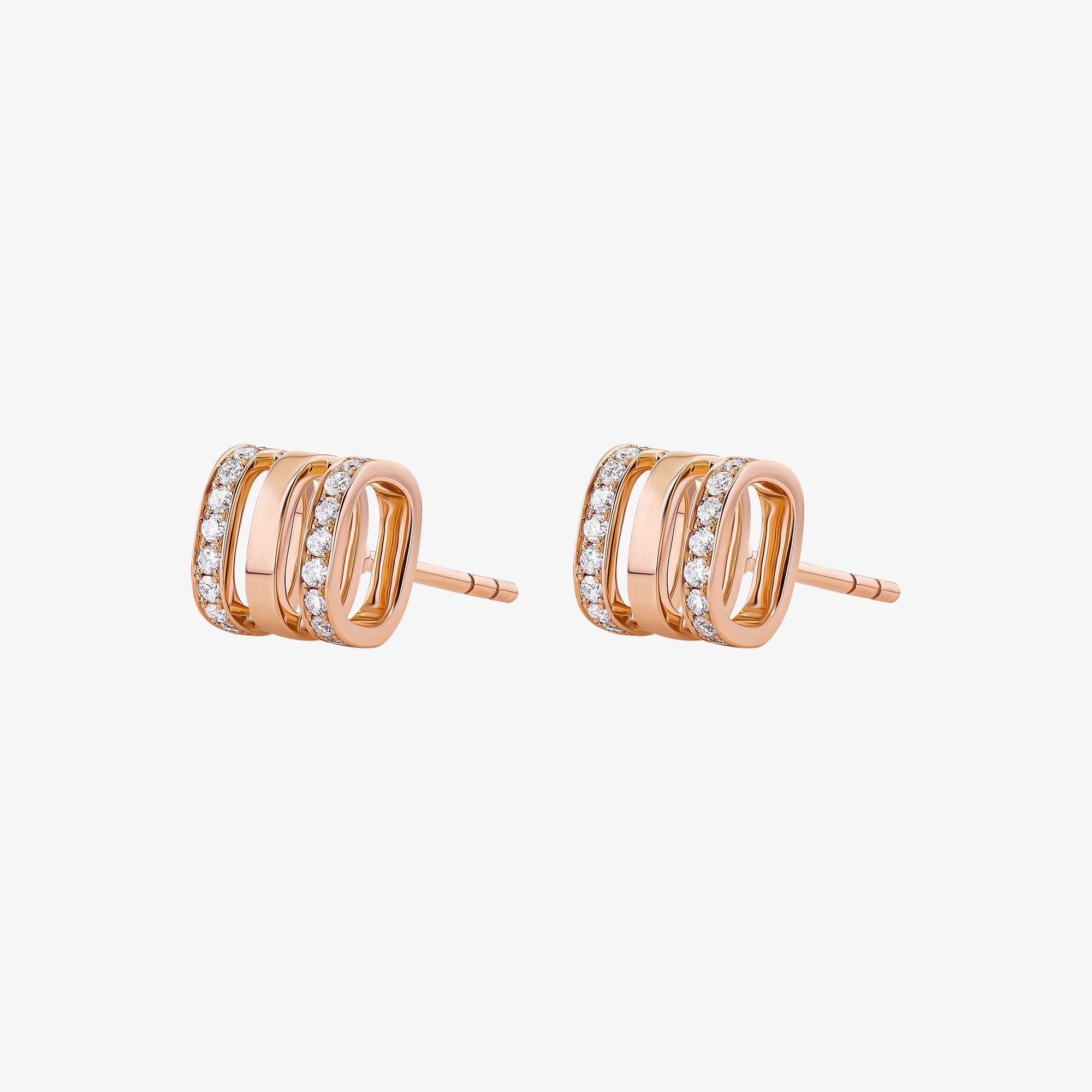 Wid Rose Gold Diamond Stud Earrings