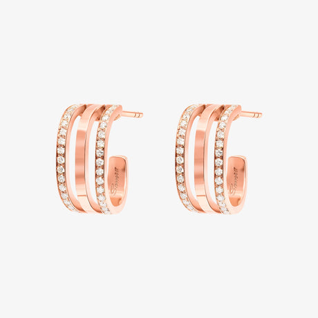 Wid Rose Gold Diamond Triple Earrings - EARRING WOMAN by Samra Jewellery