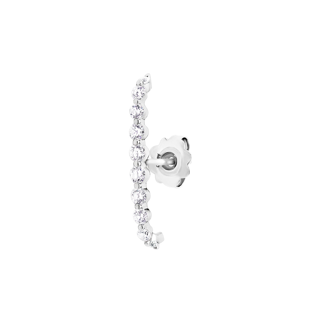Barq White Gold Diamond Single Earring - Samra Jewellery - Diamond Jewellery - BARQ