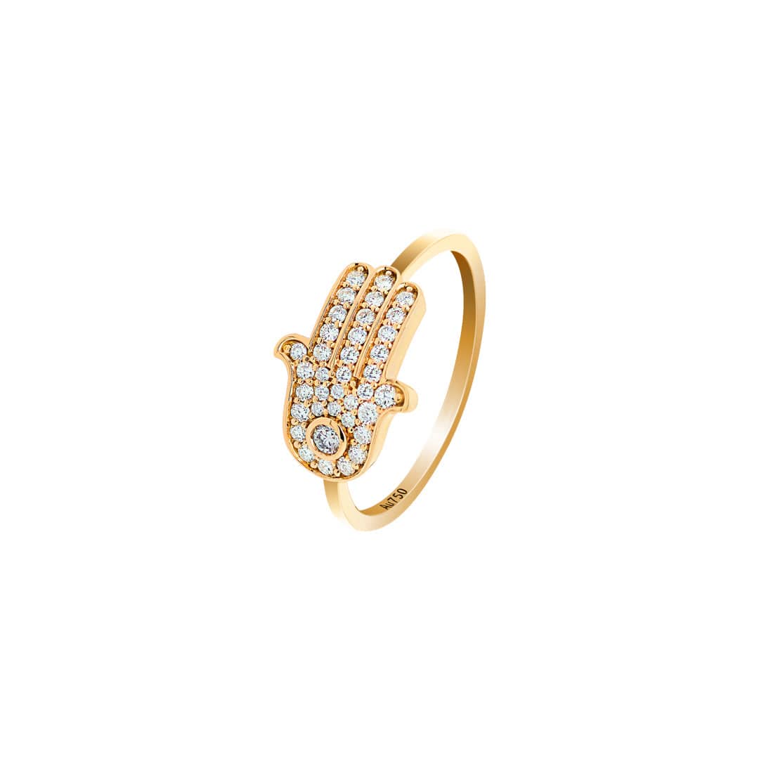 Hamsa hot sale ring gold