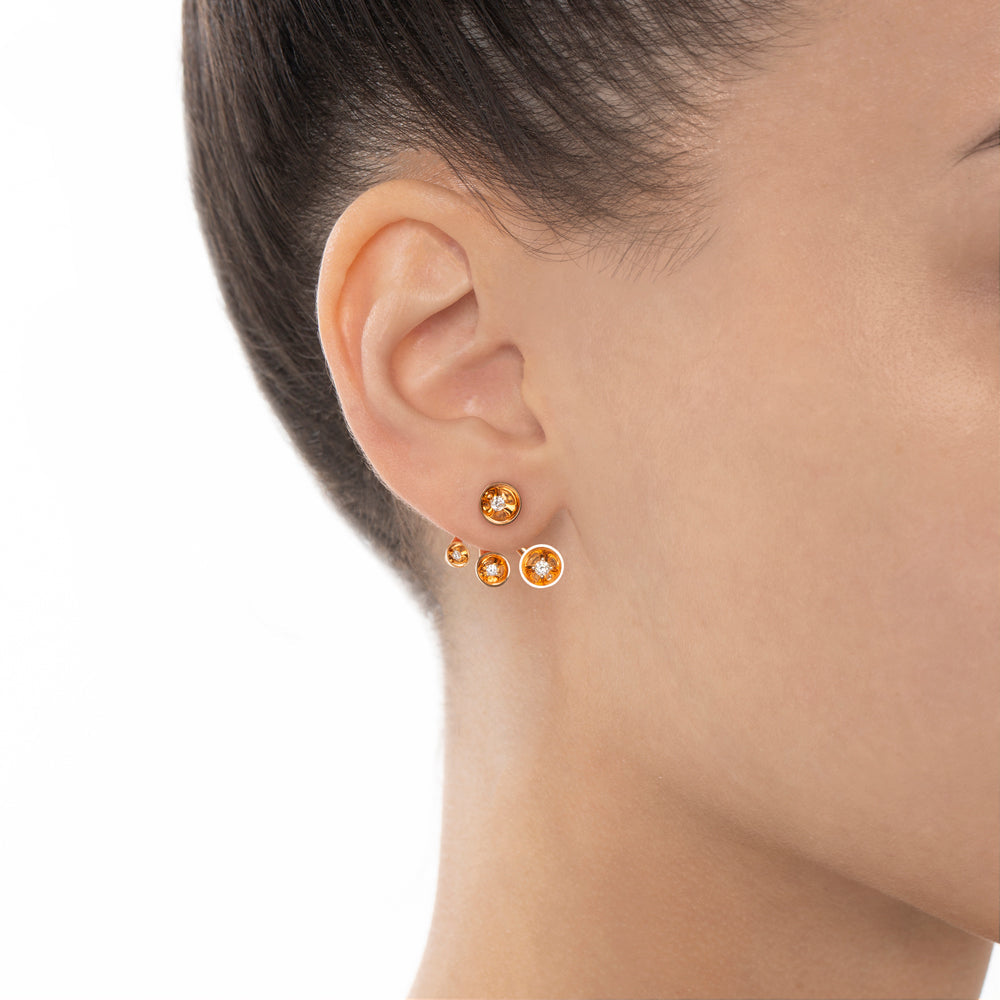 Bint Al Matar Rose Gold Earrings - Samra Jewellery - Diamond Jewellery - BINT AL MATAR