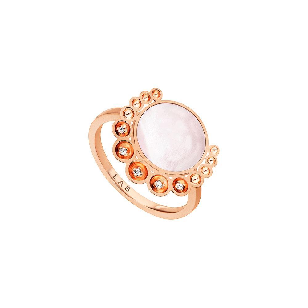 Bint Al Matar Rose Gold Mother Of Pearl Ring - Samra Jewellery - Diamond Jewellery - BINT AL MATAR
