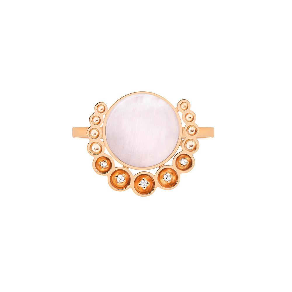 Bint Al Matar Rose Gold Mother Of Pearl Ring - Samra Jewellery - Diamond Jewellery - BINT AL MATAR