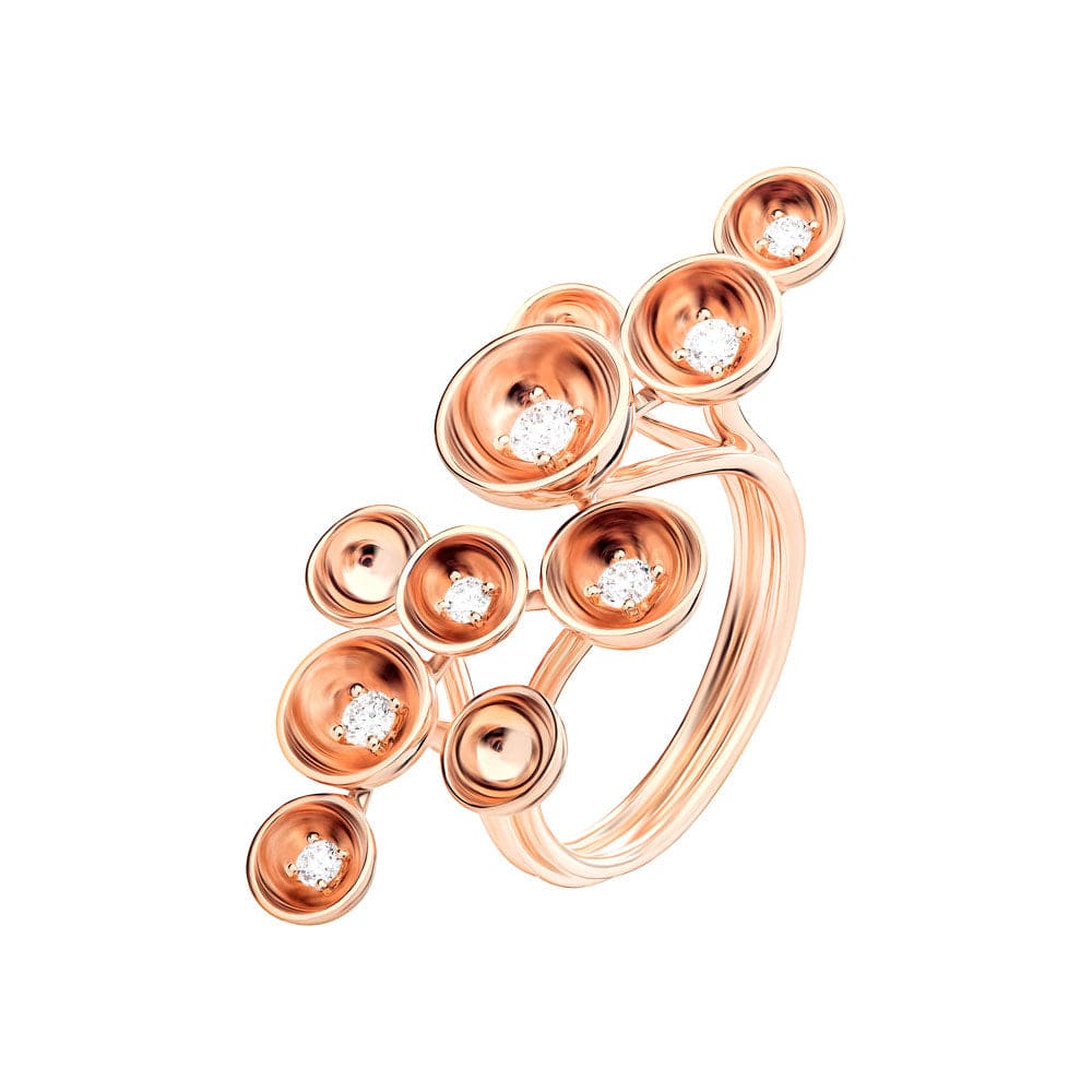 Bint Al Matar Rose Gold Multi Ring - Samra Jewellery - Diamond Jewellery - BINT AL MATAR