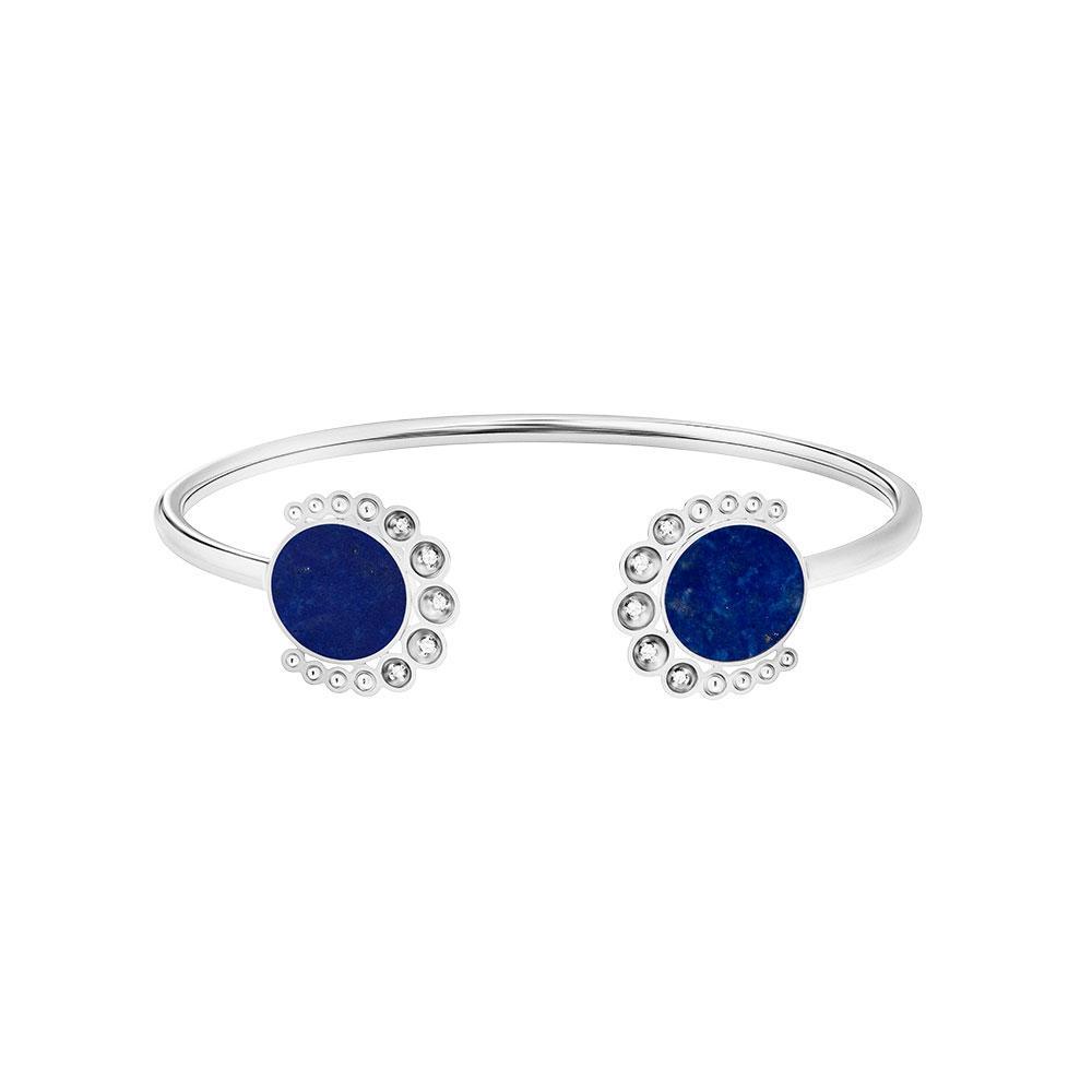 Bint Al Matar White Gold Lapis Lazuli Bangle - Samra Jewellery - Diamond Jewellery - BINT AL MATAR