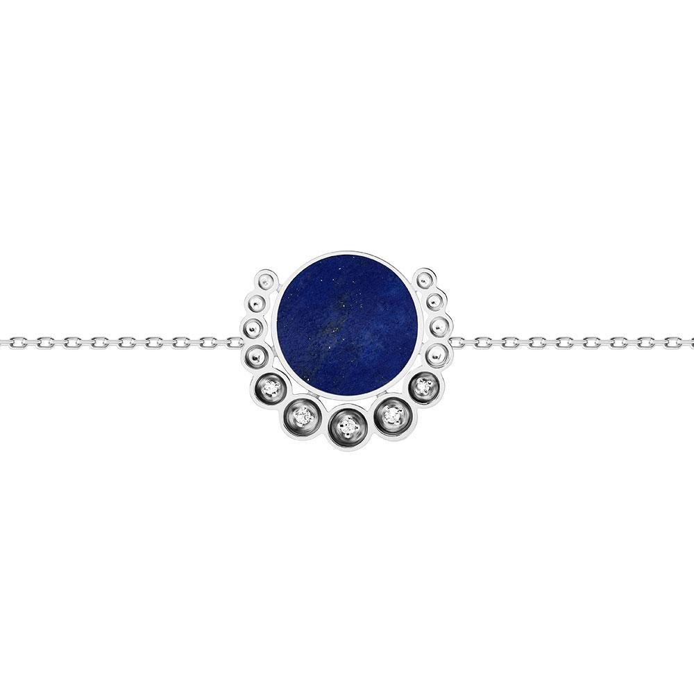 Bint Al Matar White Gold Lapis Lazuli Bracelet - Samra Jewellery - Diamond Jewellery - BINT AL MATAR
