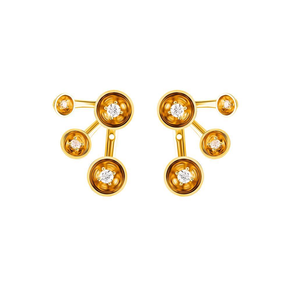 Bint Al Matar Yellow Gold Earrings - Samra Jewellery - Diamond Jewellery - BINT AL MATAR
