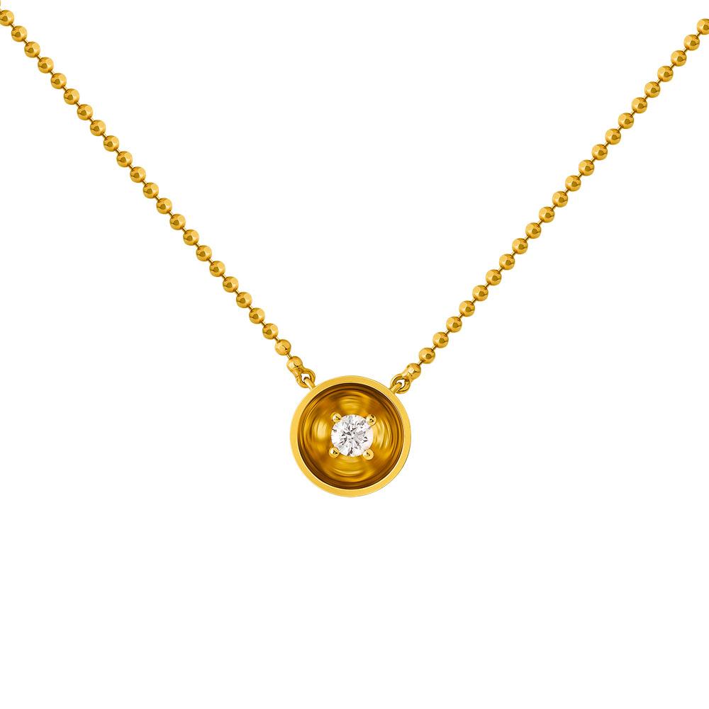 Bint Al Matar Yellow Gold Single Necklace - Samra Jewellery - Diamond Jewellery - BINT AL MATAR