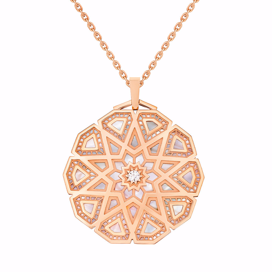 Classic Turath Medallion Necklace - Samra Jewellery - Diamond Jewellery - TURATH