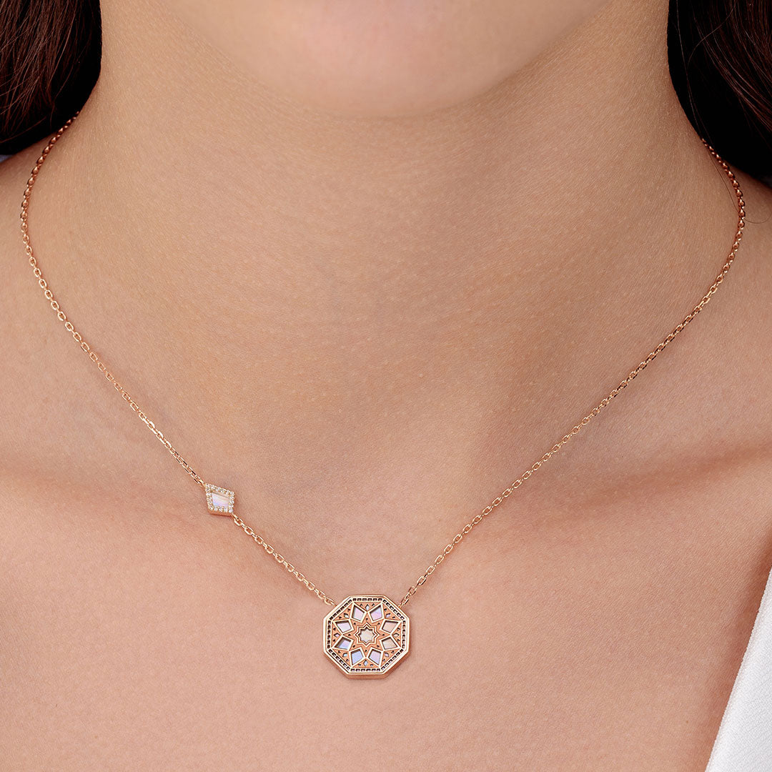 Classic Turath Small Necklace - Samra Jewellery - Diamond Jewellery - TURATH
