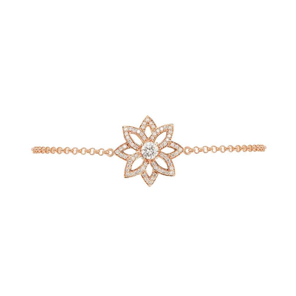 Lotus Rose Gold and Diamonds Bracelet - Samra Jewellery - Diamond Jewellery - LOTUS BY SAMRA