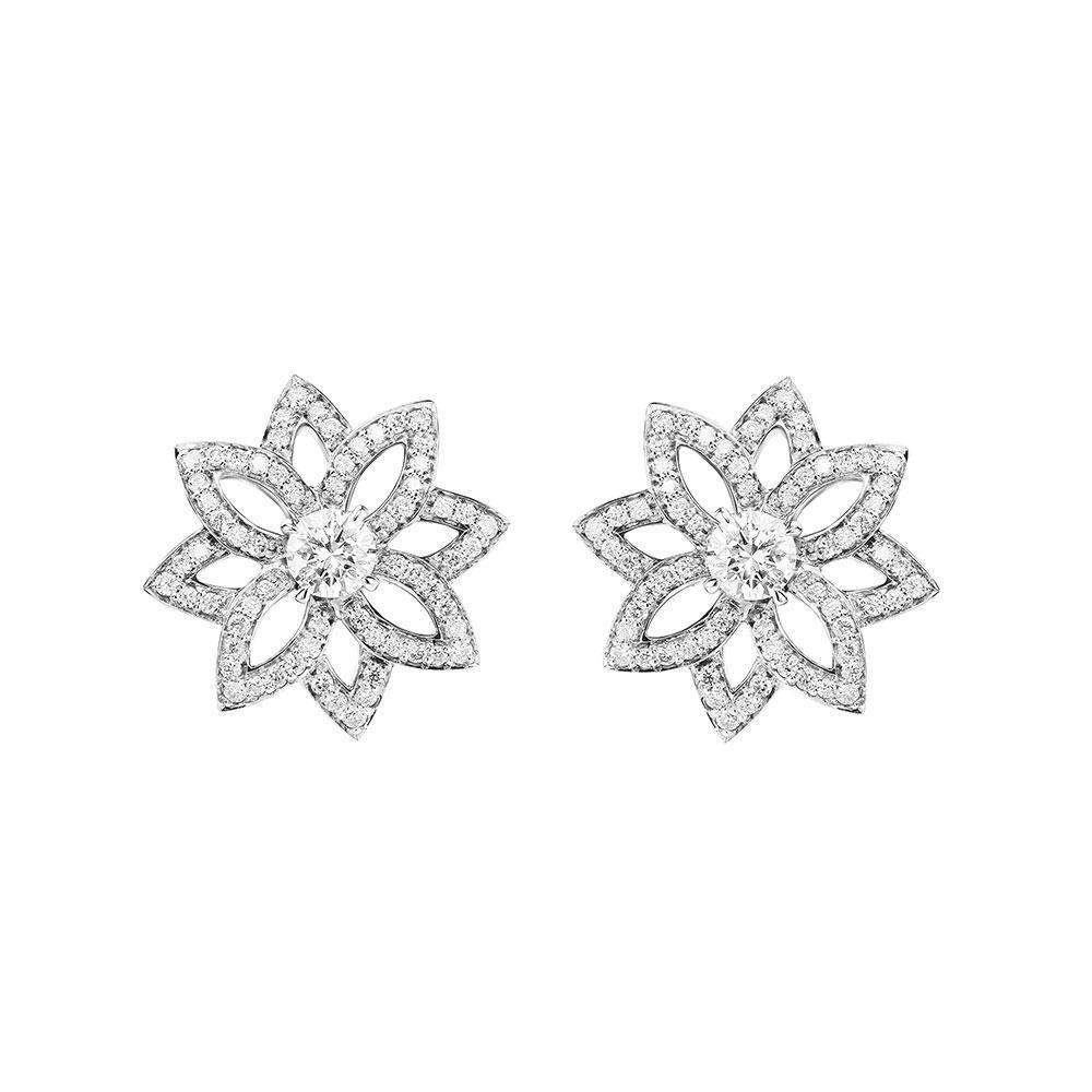Lotus White Gold and Diamonds Earrings - Samra Jewellery - Diamond Jewellery - LOTUS BY SAMRA