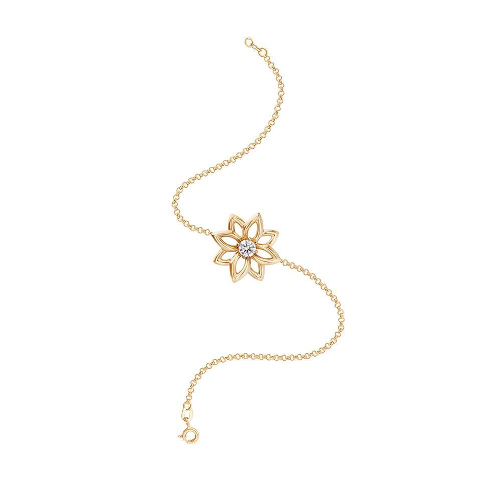 Lotus Yellow Gold and Diamond Bracelet - Samra Jewellery - Diamond Jewellery - LOTUS BY SAMRA