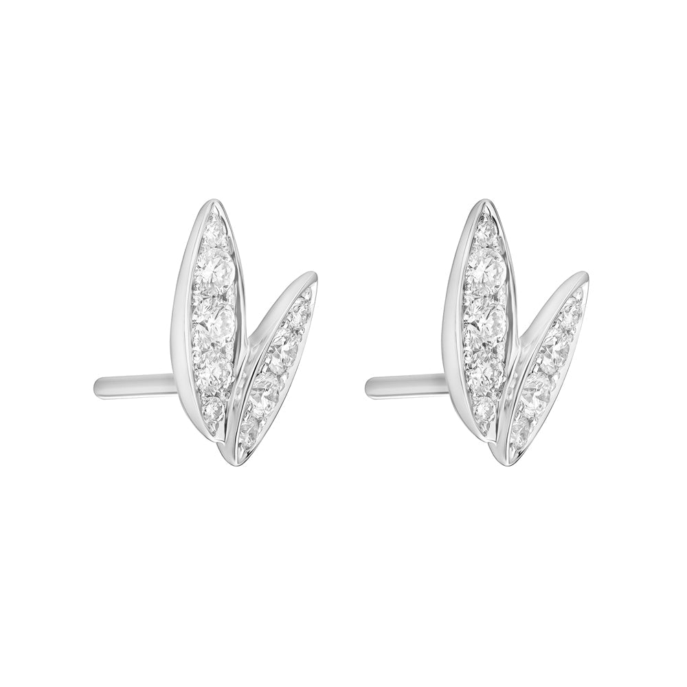 Love Me, Love Me Not White Gold Earring with Diamonds - Samra Jewellery - Diamond Jewellery - LOVE ME LOVE ME NOT