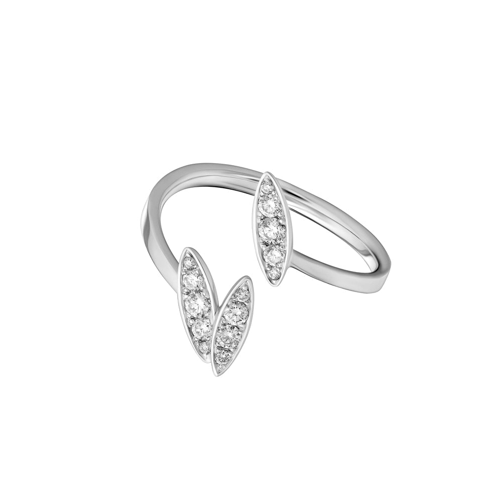 Love Me, Love Me Not White Gold Ring with Diamonds - Samra Jewellery - Diamond Jewellery - LOVE ME LOVE ME NOT