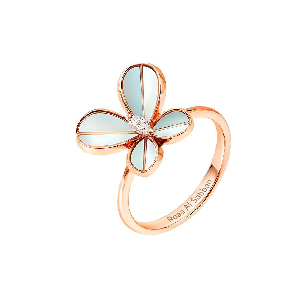 Marquise Butterfly Rose Gold Large Ring - Samra Jewellery - Diamond Jewellery - BUTTERFLIES