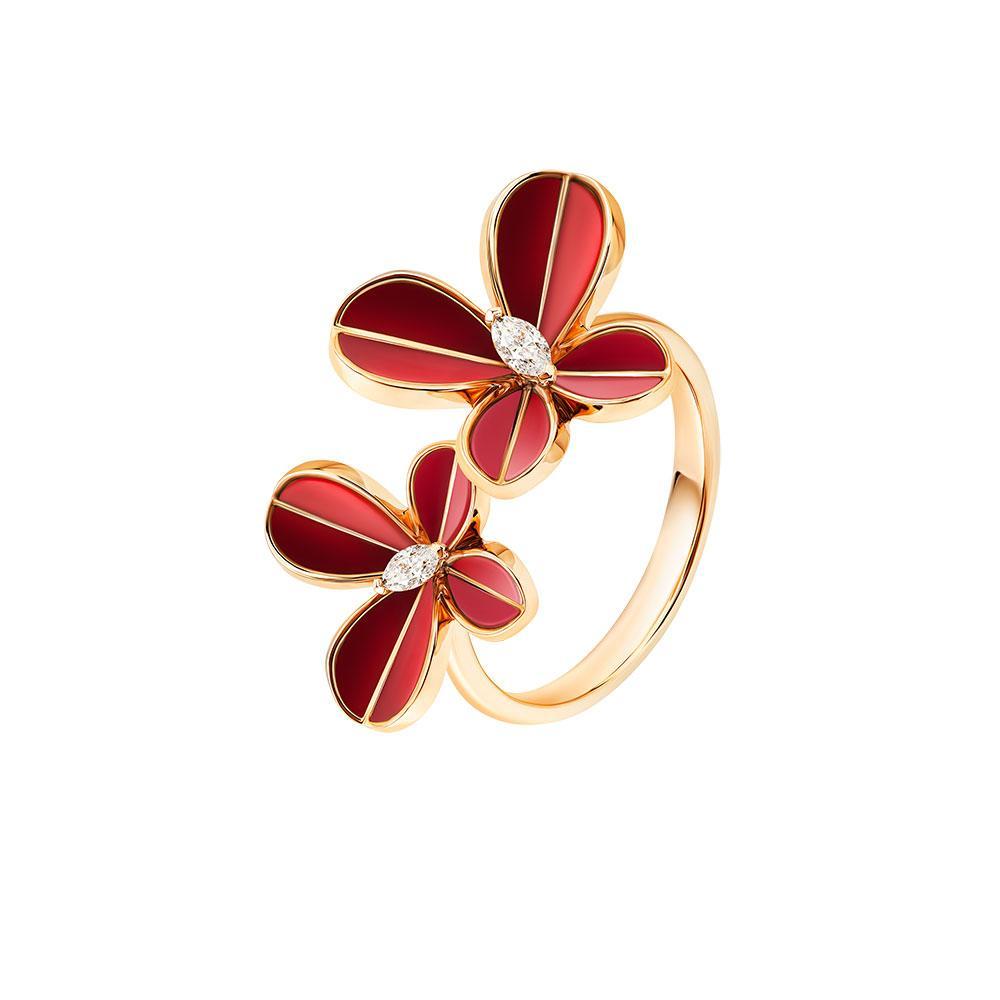 Marquise Butterfly Rose Gold Ring - Samra Jewellery - Diamond Jewellery - BUTTERFLIES