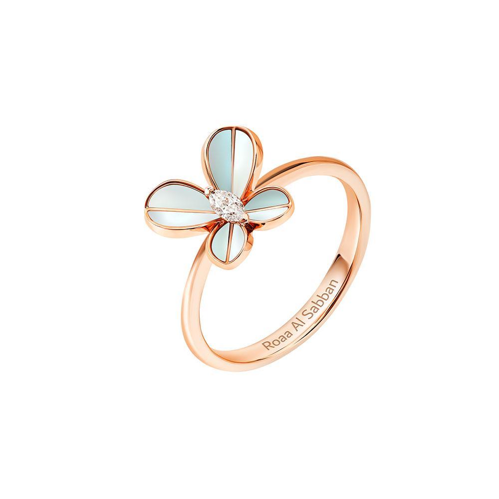 Marquise Butterfly Rose Gold Small Ring - Samra Jewellery - Diamond Jewellery - BUTTERFLIES