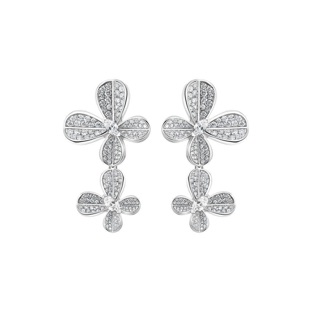 Marquise Butterfly White Gold Dangling Earring - Samra Jewellery - Diamond Jewellery - BUTTERFLIES