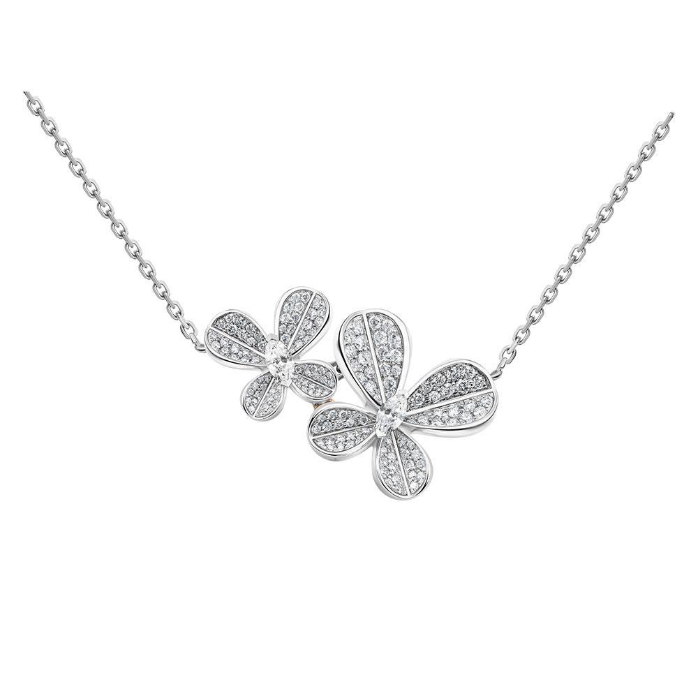 Marquise Butterfly White Gold Necklace - Samra Jewellery - Diamond Jewellery - BUTTERFLIES