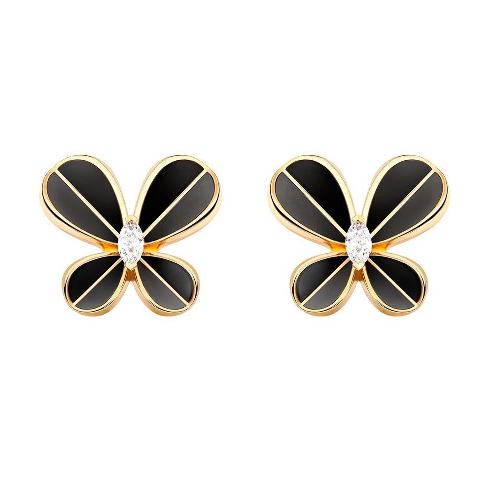Marquise Butterfly Yellow Gold Large Earring - Samra Jewellery - Diamond Jewellery - BUTTERFLIES