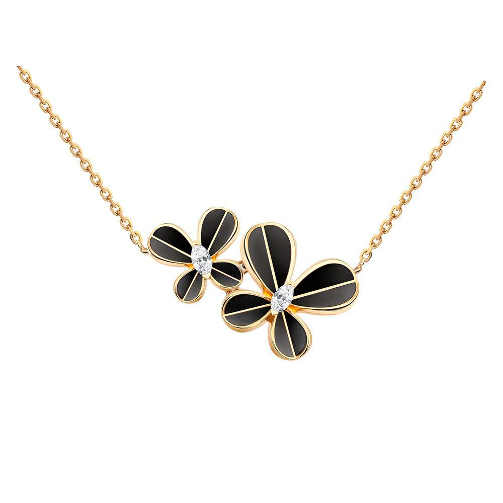 Marquise Butterfly Yellow Gold Necklace - Samra Jewellery - Diamond Jewellery - BUTTERFLIES