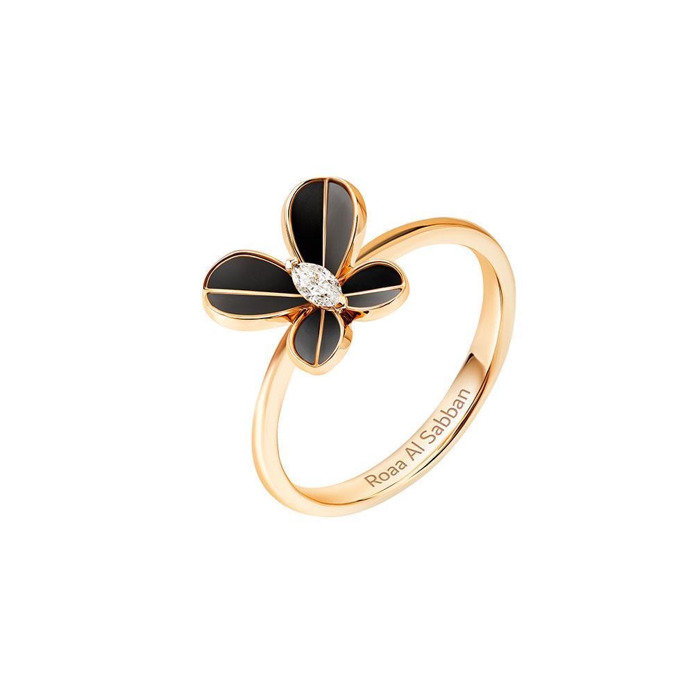 Marquise Butterfly Yellow Gold Small Ring - Samra Jewellery - Diamond Jewellery - BUTTERFLIES