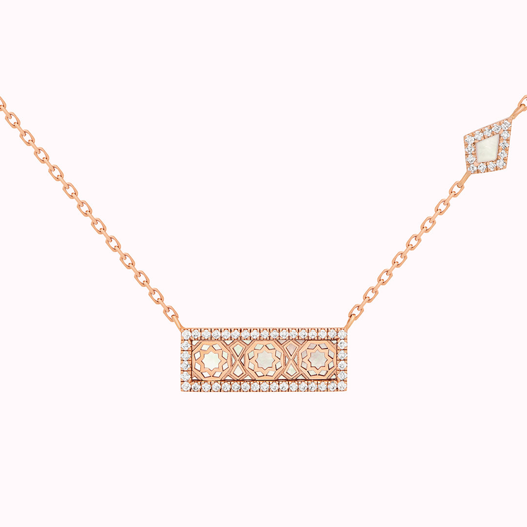 Oud Turath Small Diamond Necklace - Samra Jewellery - Diamond Jewellery - TURATH