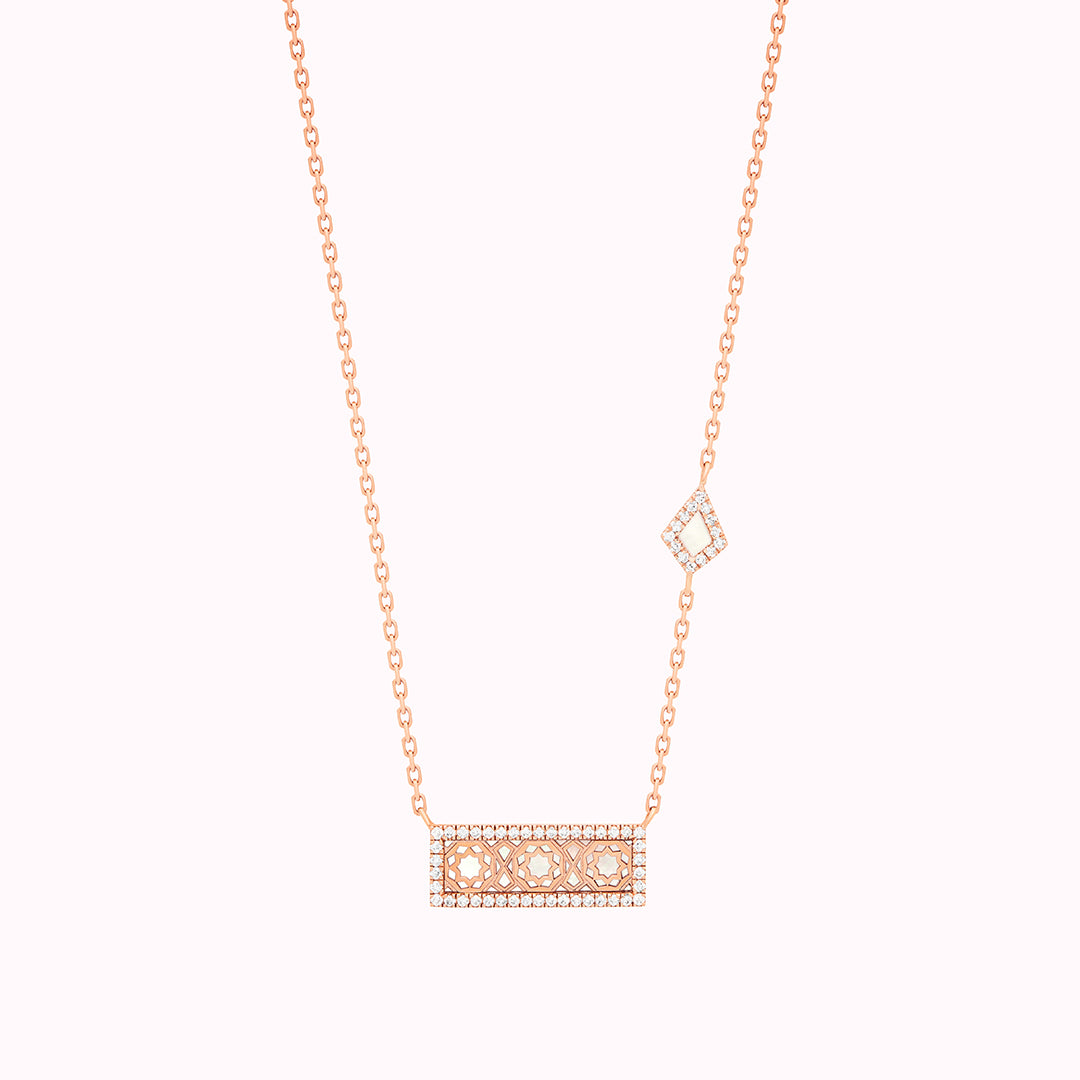 Oud Turath Small Diamond Necklace - Samra Jewellery - Diamond Jewellery - TURATH