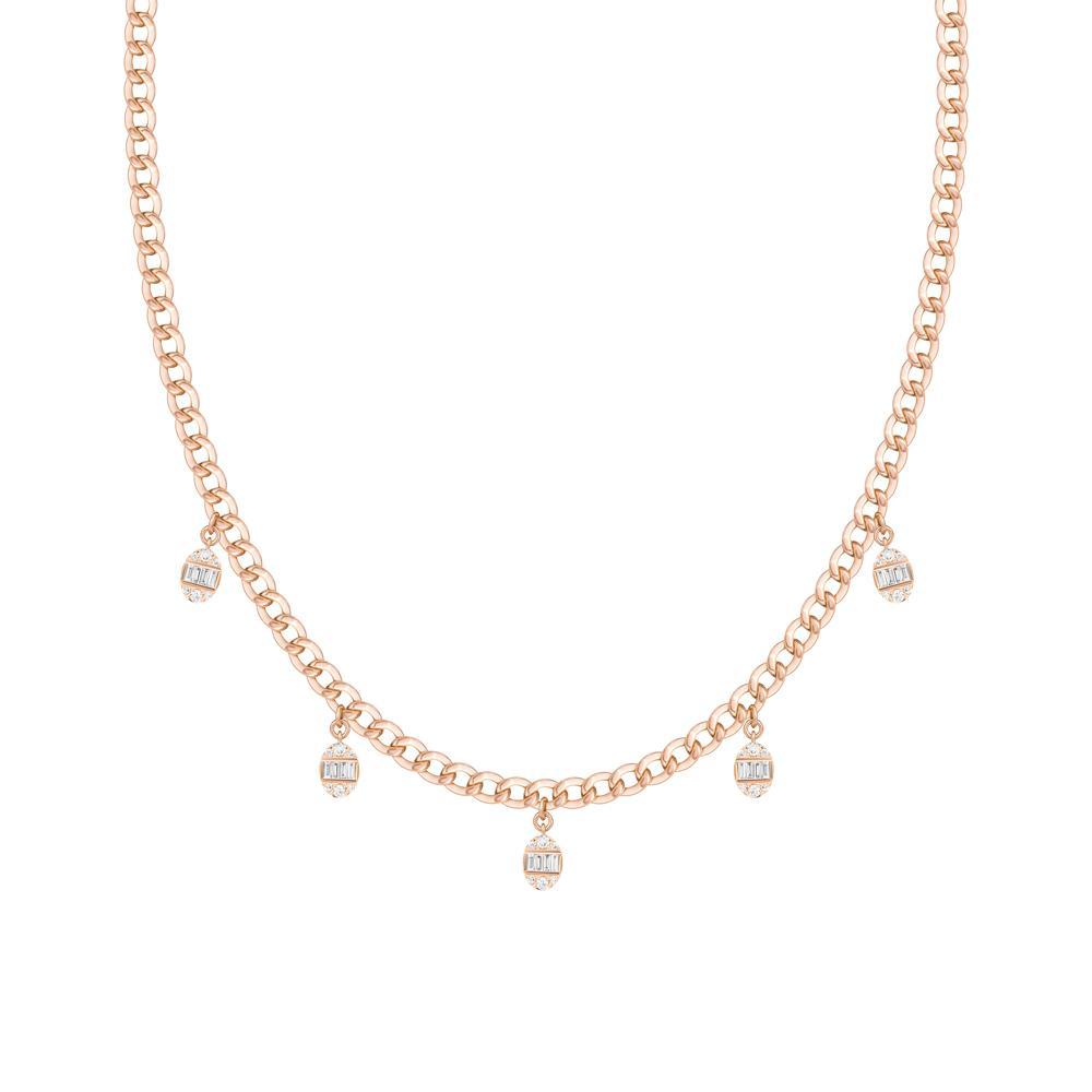 Quwa Dangling Five Oval Necklace - Samra Jewellery - Diamond Jewellery - QUWA